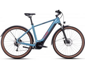 VELO ELECTRIQUE CUBE NURIDE HYBRID PERFORMANCE 500 ALLROAD METALBLUE N RED 2024