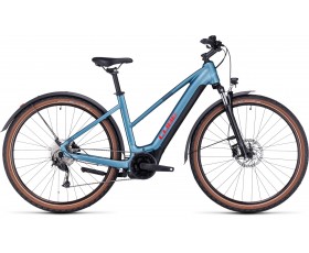 VELO ELECTRIQUE CUBE NURIDE HYBRID PERFORMANCE 500 ALLROAD METALBLUE N RED 2024