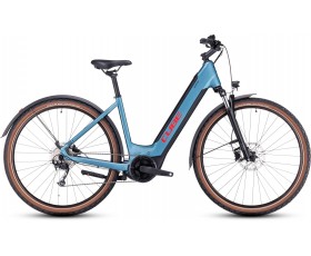 VELO ELECTRIQUE CUBE NURIDE HYBRID PERFORMANCE 500 ALLROAD METALBLUE N RED 2024