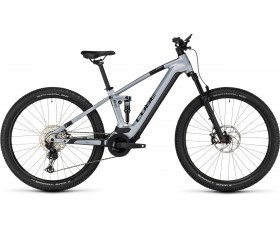 VTT ELECTRIQUE CUBE STEREO HYBRID 120 RACE 750 POLARSILVER N BLACK 2024