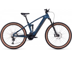 VTT ELECTRIQUE CUBE STEREO HYBRID 120 RACE 750 PETROLBLUE N CHROME 2024