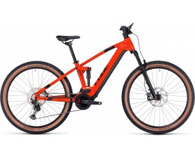 VTT ELECTRIQUE CUBE STEREO HYBRID 120 RACE 750 SPARKORANGE N BLACK 2024