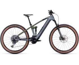 VTT ELECTRIQUE CUBE STEREO HYBRID 120 TM 750 FLASHGREY N OLIVE 2024