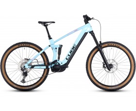 VTT ELECTRIQUE CUBE STEREO HYBRID 160 HPC RACE 625 27.5 ICEBLUE N BLACK 2024