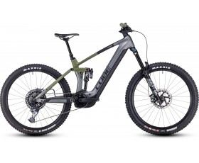 VTT ELECTRIQUE CUBE STEREO HYBRID 160 HPC TM 750 27.5 FLASHGREY N OLIVE 2024