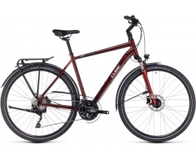 VELO URBAIN CUBE TOURING EXC RED N WHITE 2024