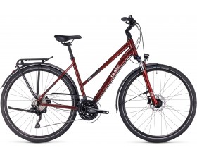 VELO URBAIN CUBE TOURING EXC RED N WHITE 2024