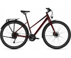 VELO URBAIN CUBE TRAVEL MIRRORRED N BLACK 2024