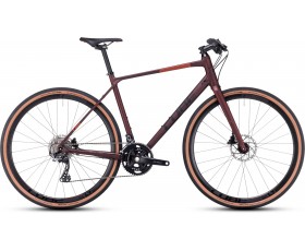 VELO URBAIN CUBE NULANE RACE RUBYRED N BLACK 2024