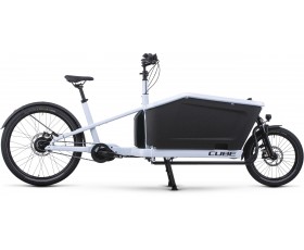 VELO CARGO ELECTRIQUE CUBE CARGO DUAL HYBRID 1000 FLASHWHITE N BLACK 2024