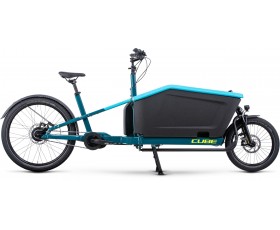 VELO CARGO ELECTRIQUE CUBE CARGO DUAL HYBRID 1000 BLUE N LIME 2024