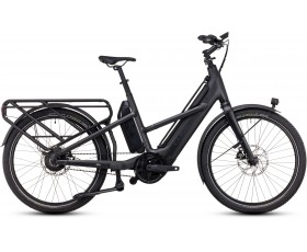 CARGO ELECTRIQUE CUBE LONGTAIL HYBRID 1350 GREY N REFLEX 26" 2025