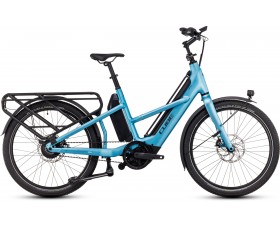 CARGO ELECTRIQUE CUBE LONGTAIL HYBRID 725 BLUE N REFLEX 26" 2025