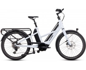 CARGO ELECTRIQUE CUBE LONGTAIL SPORT HYBRID 725 FLASHWHITE N REFLEX 26" 2025