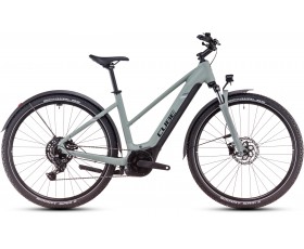 VELO URBAIN ELECTRIQUE CUBE NURIDE HYBRID PERFORMANCE 500 ALLROAD SWAMPGREY N BLACK TRAPEZE 2025