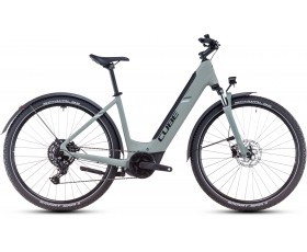 VELO URBAIN ELECTRIQUE CUBE NURIDE HYBRID PERF 500 ALLROAD SWAMPGREY N BLACK EASY ENTRY  2025