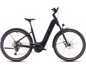 VELO URBAIN ELECTRIQUE CUBE NURIDE HYBRID SLX ALLROAD BLACK N REFLECT EASY ENTRY 2025