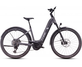 VELO URBAIN ELECTRIQUE CUBE NURIDE HYBRID SLT ALLROAD GRAPHITE N FOSSIL EASY ENTRY  2025