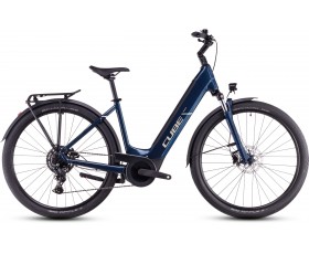 VELO URBAIN ELECTRIQUE CUBE TOURING HYBRID ONE 625 DEEPSEA N CHROME EASY ENTRY 2025