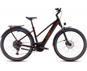 VELO URBAIN ELECTRIQUE CUBE TOURING HYBRID PRO 625 CINNAMON N ORANGE TRAPEZE 2025