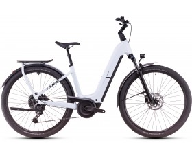 VELO URBAIN ELECTRIQUE CUBE KATHMANDU HYBRID ONE POLARWHITE N BLACK EASY ENTRY 2025