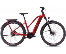 VELO URBAIN ELECTRIQUE CUBE KATHMANDU HYBRID COMFORT PRO ELECTRICRED N RED TRAPEZE 2025