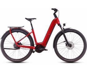 VELO URBAIN ELECTRIQUE CUBE KATHMANDU HYBRID COMFORT PRO ELECTRICRED N RED EASY ENTRY 2025