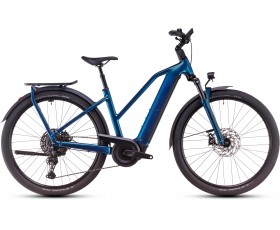 VELO URBAIN ELECTRIQUE CUBE KATHMANDU HYBRID EX ELECTRICBLUE N CHROME TRAPEZE 2025