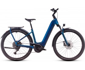 VELO URBAIN ELECTRIQUE CUBE KATHMANDU HYBRID EX ELECTRICBLUE N CHROME EASY ENTRY 2025