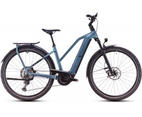 VELO URBAIN ELECTRIQUE CUBE KATHMANDU HYBRID SLX SMARAGDGREY N BLACK TRAPEZE 2025