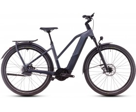 VELO URBAIN ELECTRIQUE CUBE KATHMANDU HYBRID COMFORT SLX NIGHTSKY N INK TRAPEZE