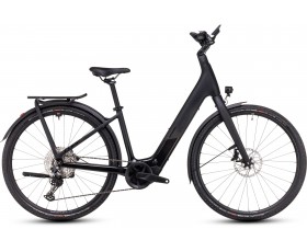 VELO URBAIN ELECTRIQUE CUBE KATHMANDU HYBRID C:62 SLX 400X CARBON N BLACK EASY ENTRY