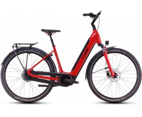 VELO URBAIN ELECTRIQUE CUBE SUPREME HYBRID COMFORT PRO 625 FIRERED N BLACK EASY ENTRY