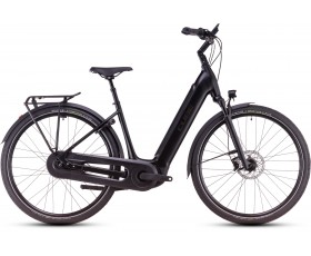 VELO URBAIN ELECTRIQUE CUBE SUPREME HYBRID COMFORT SLX 625 BLACK N METAL EASY ENTRY 2025