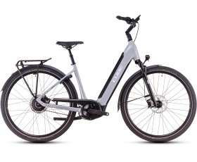 VELO URBAIN ELECTRIQUE CUBE SUPREME HYBRID DELUXE SLX 625 POLARGREY N WHITE EASY ENTRY 2025