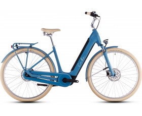 VELO URBAIN ELECTRIQUE CUBE ELLA HYBRID 500 SPHEREBLUE N CREME  EASY ENTRY 2025