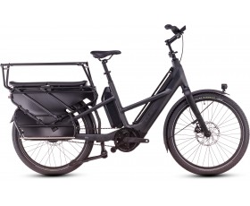 VELO CARGO ELECTRIQUE CUBE LONGTAIL HYBRID FAMILY 725 GREY N REFLEX 26" 2025