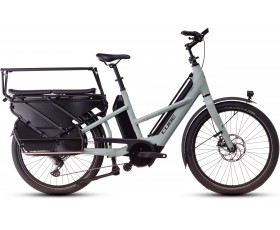 VELO CARGO ELECTRIQUE CUBE LONGTAIL SPORT HYBRID FAMILY 725 SWAMPGREY N REFLEX 26" 2025