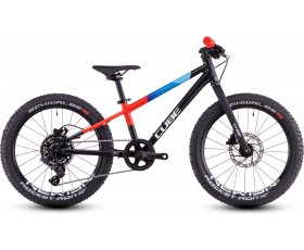 VELO ENFANT CUBE REACTION 200 PRO BLACK N BLUE N RED 20" 2025