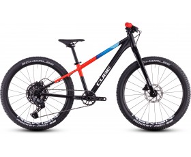 VELO ENFANT CUBE REACTION 240 PRO BLACK N BLUE N RED 24" 2025