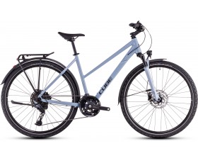 VELO URBAIN CUBE NATURE EXC ALLROAD PIGEONBLUE N BLACK TRAPEZE 2025